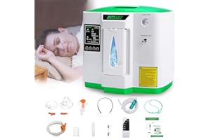 DEDAKJ Portable Oxygen Concentrator, 2-9L/min Oxygen Flow Adjustable Atomizable, Stable and Continuous 93% ± 3% Concentration Adjustable Oxygen, Suitable for Home and Personal Care