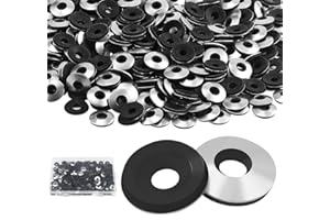 VFFNFF 250 Piezas Arandelas Metálicas con Goma de M6,3mm x 16mm, Arandelas de Sellado Adheridas con EPDM, Arandela Plana, Arandela Neopreno para Aparatos Eléctricos, Maquinaria Industrial, Construcción