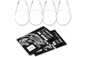 ‎AMZFISHING NEU AMZfishing® 4 Stück 7x7 Stahlvorfach in 25 oder 40cm | Raubfischangeln | Hechtangeln | Angelwirbel | Angelzubehör | Stahlvorfach Hecht | Hechtvorfach | Angeln Wirbel | Angeln Zubehör