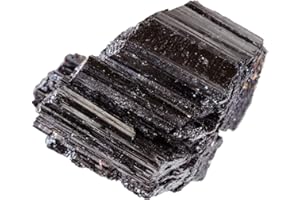 ERLIWAY Black Tourmaline Raw Crystals, Large 1.25-2.0" Healing Crystals Natural Rough Stones Crystal for Tumbling, Cabbing, Fountain Rocks, Decoration, Polishing, Wire Wrapping, Wicca & Reiki