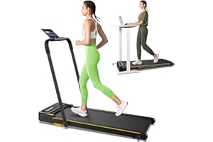 UREVO Tapis Roulant Elettrico con Inclinazione,6 km/h Tapis Roulant Salvaspazio con Pendenza con tappetino anti-shock Treadmill 2 in 1 Walking Pad di Controllo Remoto