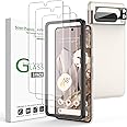 amFilm 3+1 Pack for Google Pixel 8 Pro Screen Protector Tempered Glass, Ultrasonic Fingerprint Compatible, with Easy Installation Frame, Anti Scratch, Bubbles-Free, Case Friendly