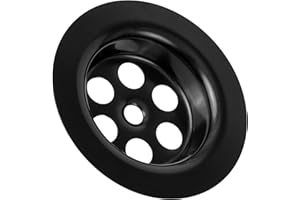 YOUR DAY MATE Parte superior de la válvula de repuesto para juego de desagüe de fregadero, Ø 70 mm de diámetro, para juegos de desagüe de 1 1/2 pulgadas, acero inoxidable SS201, en negro