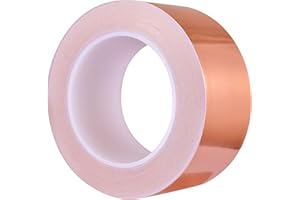 Zalava 50mm X 30M Kupferband Kupferfolienband EMI Kapton Tape Abschirmband Kupferfolie Kupferband Selbstklebend Klebeband Schneckenband Schneckenschutz (50mmX30M)