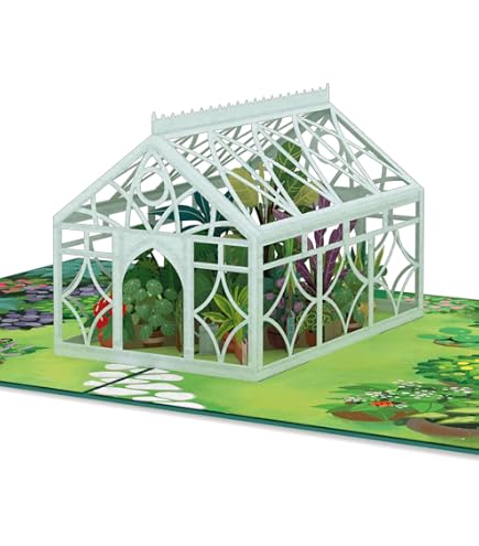 Biglietto Auguri Pop-Up 3D Giardino - Compleanno Per Giardinieri, Con Busta, Fatto A Mano