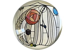 PARASTONE MUSEUM COLLECTION Domed Glass Paperweight - Mackintosh Rose Window Design