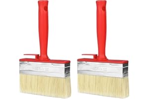 Drado 2 Pack Decking Paint Brush Set, Shed, Fence brush, Decking & Timber Block Brush, for Wood Timber Block Gloss Wall Furniture Painting (30x120mm)