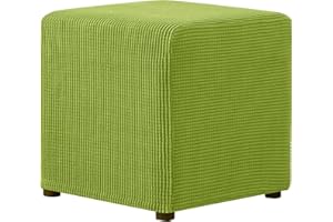 AQIGR Funda de Puff elástica de 40x40 Fundas otomanas cuadradas Funda de Reposapiés cuadradas Cubierta reposapiés para Sofa (Color : #5, Size : 40X40CM)