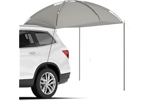 Outsunny Automarkise Wasserdichtes Auto Markisen Zelt, Regenschutz, Sonnenschutz, Leichte Tragbare für LKW, Wohnmobil, 2,9 x 2,8 x 2,3-2,6 m