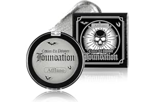 Afflano Vernice Argentata Per Corpo, Trucco Grigio Argento Per Il Viso Glitter Metallico Luccicante, Fondotinta Cromato Per Il Viso e Il Corpo, Effetti Speciali Per Feste e Cosplay Trucco Di Halloween