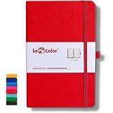 LE COLOR Tarihsiz Klasik Defter Rec Note 13x21 &Ccedil;izgili Kırmızı