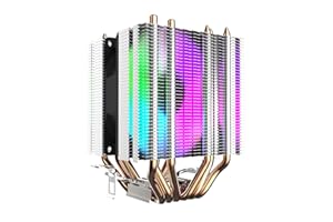 Noua Blizzard TDP 130W Dissipatore di Calore a Doppia Torre Mini, 6 Tubi di Calore, Ventola 4 Colori Fissi da 90mm Compatibile per Intel 1700 1200 115x 1366 2011 AMD AM5 AM4 AM3