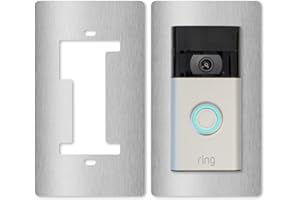 iSecur Placa Compatible con Timbre Ring a batería de Acero Inoxidable I Timbre de vídeo 2.ª generación 3 Plus 4 (2024) I Placa para Timbre I 90 x 160 mm I Placa para estación de Puerta I az167