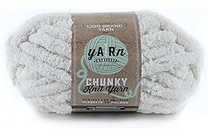 Lion Brand Yarn CHUNKY KNIT 951-098 AR Workshop-Hilo de punto grueso, cáscara, One Skein, 26