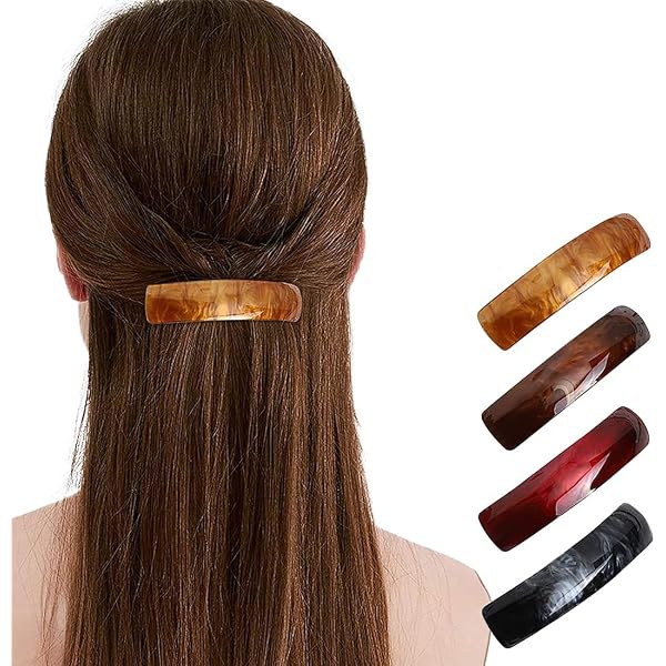 4x Französische Haarklammern – Automatische Spangen, 9 Cm, Vintage-Design, Für Frauen & Mädchen