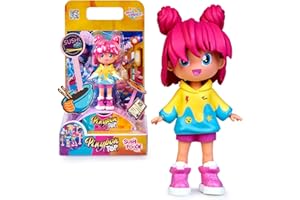 Pinypon TOP Sushi Foodie Girl, Chica TOP con Temática Japonesa, Figura Articulada de Brazos y Piernas, Doble Cara y Ropa y Zapatos Intercambiables, Sobre con Accesorios, +4 años, Famosa (PNN01200)