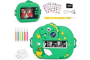 Aparat fotograficzny dla dzieci, aparat fotograficzny Ambesty dla dzieci, 2,4" kamera internetowa HD z kartą 32 GB i papierem do drukowania, kamera wideo 1080P HD, prezenty dla chłopców i dziewcząt 3