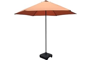 Schallen 2.7M Sturdy Straight UV50 Sun Umbrella Parasol for Outdoor, Garden and Patio