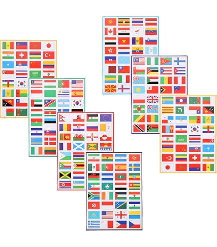 A5 Aufkleber-Bogen Schottland-Flagge – 26 Vinyl-Aufkleber In Verschiedenen Größen, Ideal Für Reise, Scrapbooking, Dekor