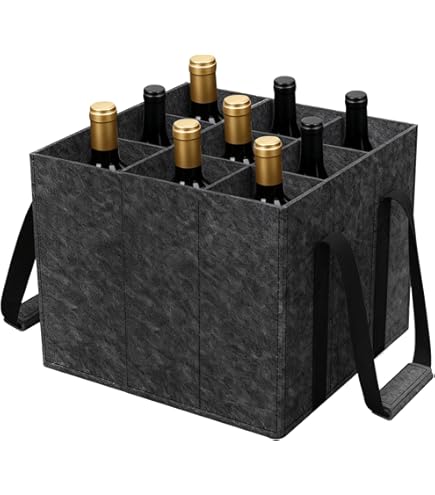 GRKB 2 PCS 27 * 18 * 27Cm Borsa Portabottiglie 6 Scomparti Borsa per Bottiglia Sacchetto Porta Bottiglie di Vino con Divisori per Bottiglie per Il Trasporto con Divisori per Bottiglie GRKB 2 PCS 27 * 18 * 27Cm Borsa Portabottiglie 6 Scomparti Borsa per Bottiglia Sacchetto Porta Bottiglie di Vino con Divisori per Bottiglie per Il Trasporto con Divisori per Bottiglie