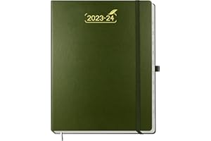 BEZEND Agenda A4 2024 Semainier [Olive] Agenda Hebdomadaire 2024 Couverture Rigide | 17 Mois D'août.'23 à déc.'24