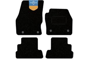 PRESTIGE FLOOR MATS LTD Tailored Car Floor Mats Fits FORD KUGA 2015-2020 - Black - Anti Slip Mat - Non Slip Car Floor Mat edged with Black Cloth Binding
