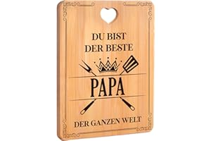 APJIELOP Papa Geschenke, Vatertagsgeschenke für Papa - Bambus Schneidebrett für den besten Papa, Geschenke zum Vatertag, Geburtstagsgeschenke für Papa von Sohn Tochter