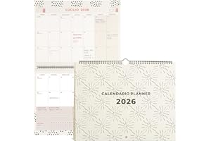 LEMESO Calendario 2026 da Muro Calendario 2026 da Parete Orginale Planner da Appendere 39x30 cm con 13 Mesi Dic. 2025- Dic. 2026 e Festività in Italiano