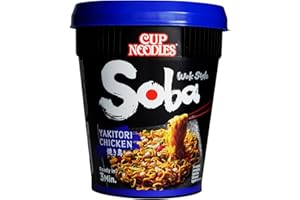 NISSIN Soba Cup - Saveur Yakitori Chicken - 1 carton de 8 cups de 89g