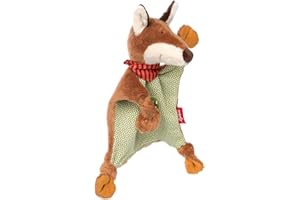 SIGIKID 39234 chusta do wąsania Forest Fox dla dziewczynek i chłopców, zabawka dla niemowląt zalecana od urodzenia, zielona/brązowa