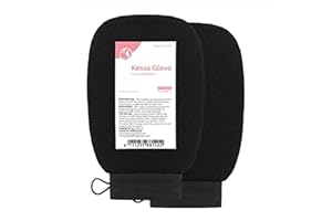 Fatima's Garden Guanti Esfolianti Kessa - Scrub Spa Naturali, Nero (2 Guanti)