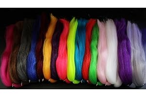 Tigofly 16 colors Synthetic Fiber Large Hank Super Hair Fly Tying Bucktail Jig Lure Making Materials