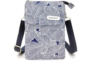 Narunii Petit Sacoche Telephone Portable Femmes,Pochette Portable Bandoulière Femme,Toile Sac Telephone Portable Femme pour Voyages,Shopping,Quotidiens