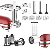 COFUN 2 in 1 Accessories Meat Mincer and Vegetable Cutter for KitchenAid | Kitchen Aid Accessories - Easy Assembly - Ideal fo