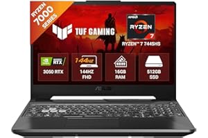 ASUS TUF A15 (2025), AMD Ryzen 7 7445HS,RTX 3050-4GB,75W TGP,16GB DDR5(Upgradeable Upto 64GB) 512GB SSD,FHD,15.6",144Hz,RGB K