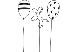 Darice 30032597 Prägeschablone, Prägefolder Ballons, Plastik, durchsichtig, A6