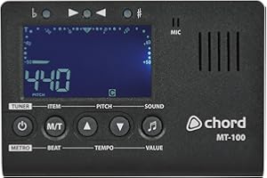 Chord | Digital Metronome & Tuner All in One with Visual Pendulum & Audilble Click Ukulele Tuner Electric Guitar Tuner Acoustic Guitar Tuner Bass Guitar Tuner Violin Tuning and Chromatic