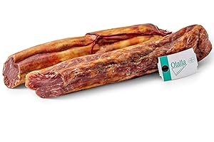 OLALLA 1,2 kg Longe Iberique PATA NEGRA de Cebo de Campo Iberico 50% Iberique - Lomo Iberico Espagnol - Charcuterie Espagnole - Saucisson Sec Iberique - Viande Seché - Panier Gourmand