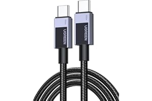 UGREEN 100W Cable USB C Carga Rápida PD 3.0, Tipo C 20V 5A con Carcasa de Aluminio Trenzado Nylon, Compatible con MacBook Air, Dell, iPad, iPhone 17 Pro Max Air/16/15, Galaxy S25 S24, Pixel 9/8.1M