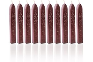 ‎CHANGM 10 Stück Weinrot Siegelwachs Dichtungs Wachs Versiegelung Sticks mit Docht für Retro Vintage Wachs Siegel Stempel