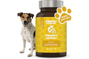 PROPET NUTRITION Vermifugo per Cani. 12 Erbe Naturali + Probiotici Cane + Vitamine B Complex. 120 Compresse. Sverminante per cani 100% Naturale. Combatte i Principali Parassiti Intestinali. Vermi Tondi e Vermi Piatti