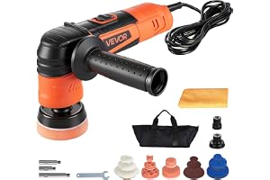 VEVOR 600 W bilpolerare, 6 hastigheter variabel 1 000-4 500 RPM bilpolerare, 30/50/76 mm skivor vaxning, polering och repbort