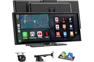 Accfly 11'' Car Play Screen Built-in Netflix, YouTube Apps, Wireless Car Tablet for Apple Carplay & Android Auto,HD 1920 * 720,60FPS,HD Backup Camera,GPS Navigation,Voice Control,Dual Bluetooth