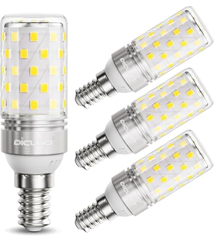 HiBay 5 stuks E14 7W ledlampen, koudwit, 75 leds, vervangt 45 W halogeenlampen, 6000 K, 230 V, niet dimbaar