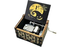 Micteney Carillon in legno con melodia di Halloween con scritta "Play This is Halloween" "The Nightmare Before Christmas", idea regalo per uomini, incubo prima di Natale