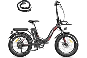 Fafrees Bici Elettrica Pieghevole Uomo Donna, 48V 22,5Ah Batteria con Celle SAMSUNG, Bicicletta Elettrica 20 * 4.0 Fat Bike da Città, 100KM+ Pedalata Assistita Ebike MTB, F20 Max 2023