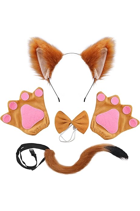 Rossa Miraculous Set Costume Volpe Cerchietto Con Orecchie E