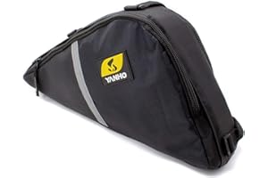 AKORD Unisex Adult Bicycle bag Bike Cycle Triangular Frame Bag Zipped Triangle Corner Bicycle Storage Pouch - Black