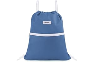 WANDF Sac de Sport Sac de Sport à Dos avec Poche extérieure Cordon réglable pour Femmes Hommes