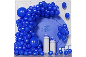 Unisun Globos Azul Real, 130 Piezas Kit Arco Guirnalda Globos Azul Oscuro, 5/10/12/18 Pulgadas Globo Azul Profundo para Niños Hombres Mujeres Niñas Bodas Cumpleaños Fiestas Baby Shower Decoraciones